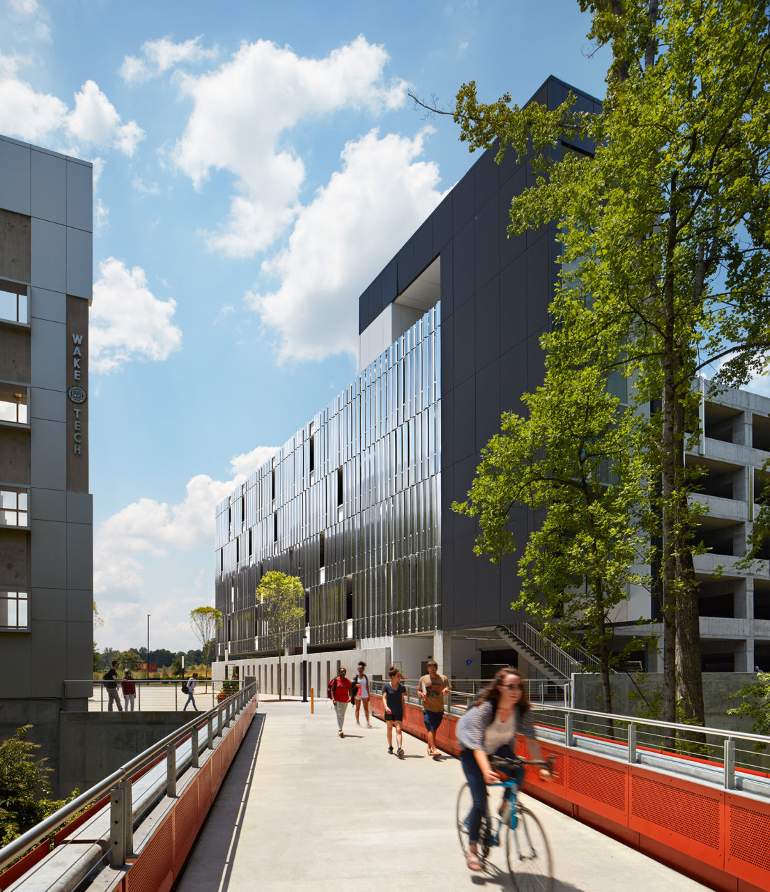 Parking Deck 2 at Wake Tech Community College in Raleigh, NC; Architect: Clark Nexsen