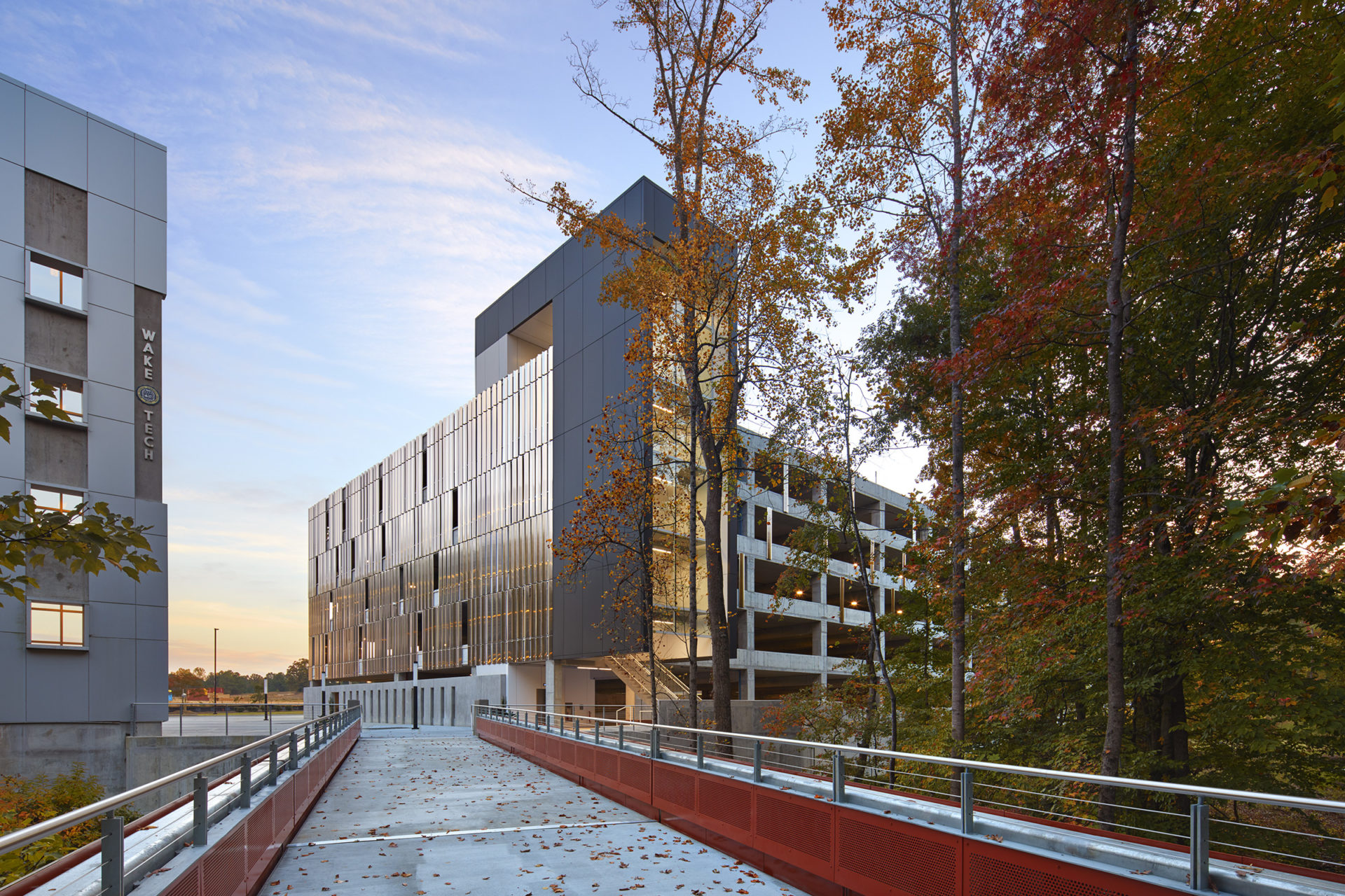 Parking Deck 2 at Wake Tech Community College in Raleigh, NC; Architect: Clark Nexsen