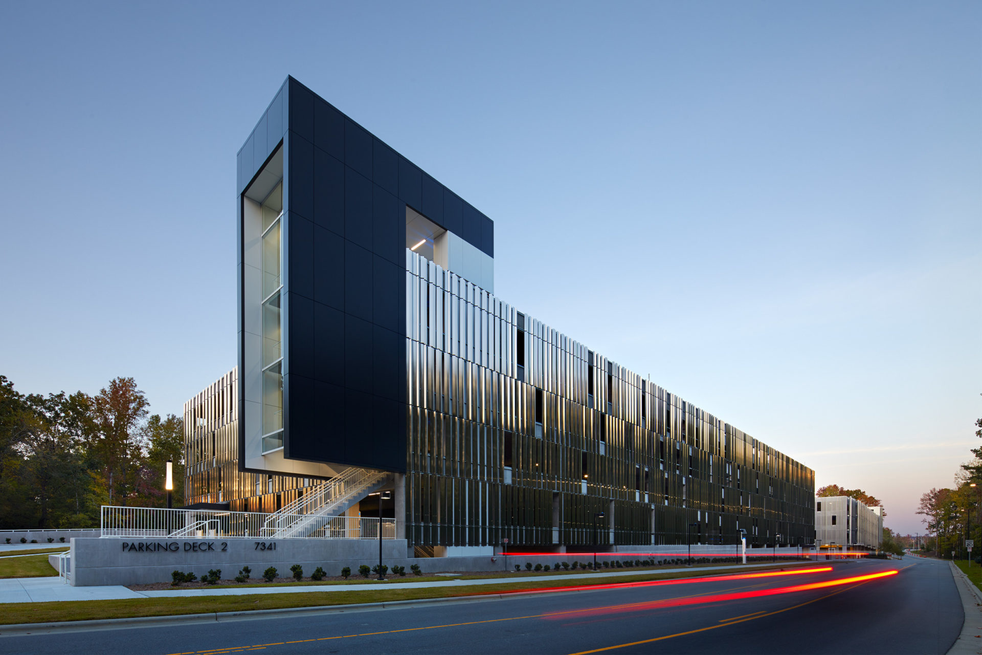 Parking Deck 2 at Wake Tech Community College, Raleigh, NC; Architect: Clark Nexsen