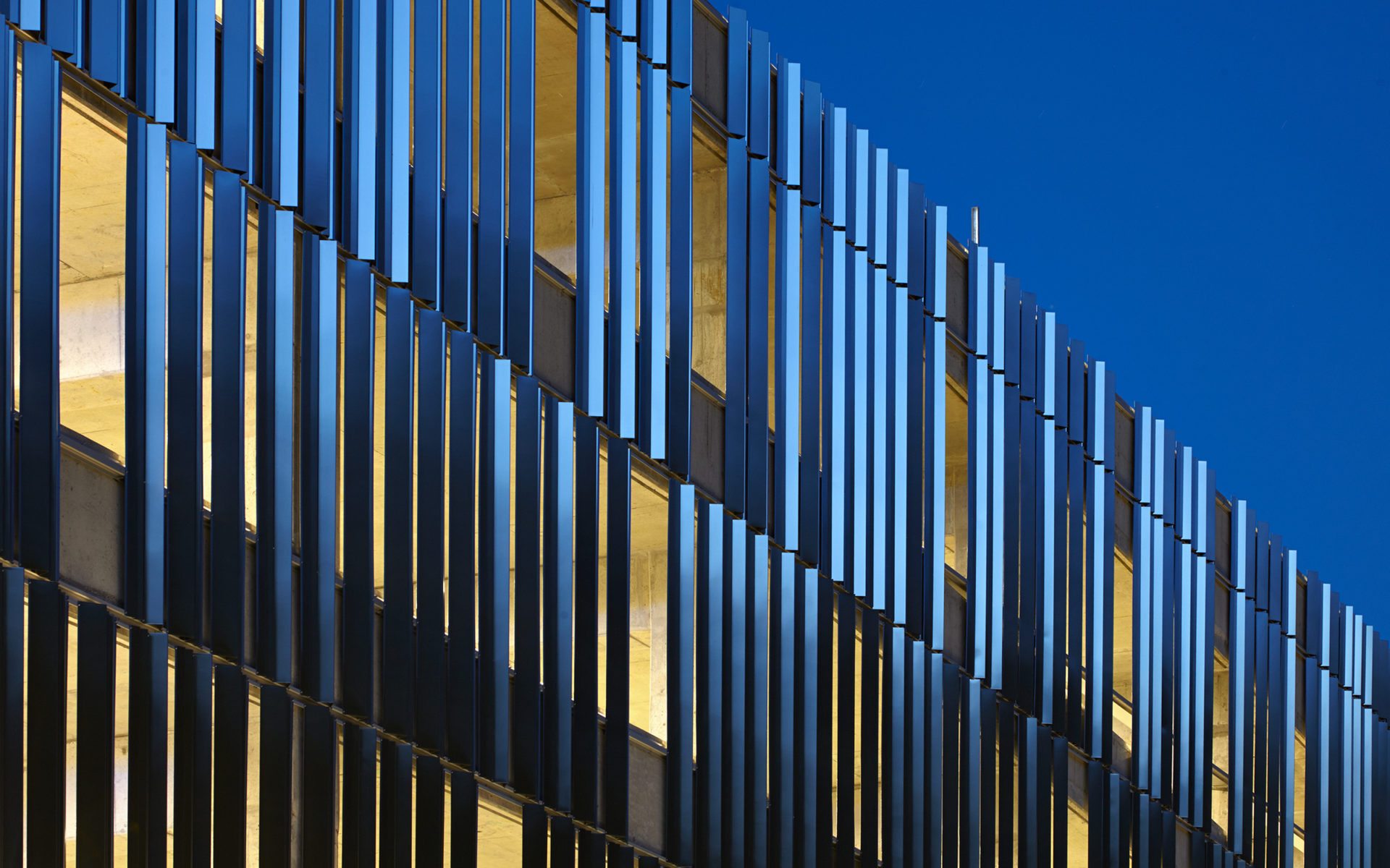 Façade detail, Parking Deck 2 at Wake Tech Community College, Raleigh, NC; Architect: Clark Nexsen