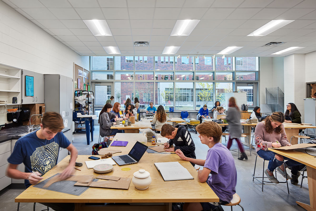 Apex High School in Apex North Carolina; Architect: Clark Nexsen