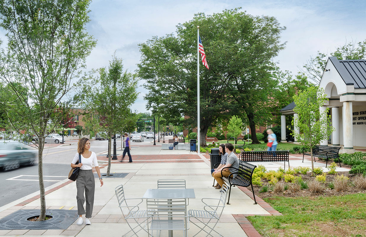 Academy Street Sidewalk Renovations; Clark Nexsen