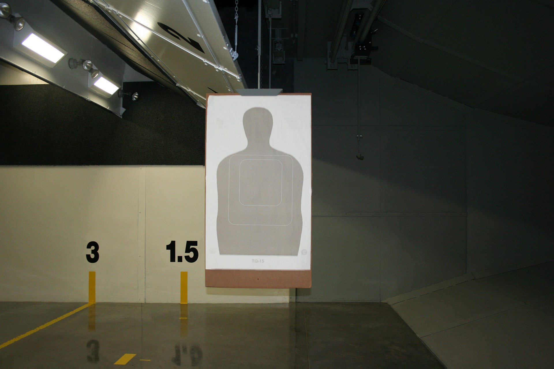 range target at FLETC Charleston Indoor Firing Range