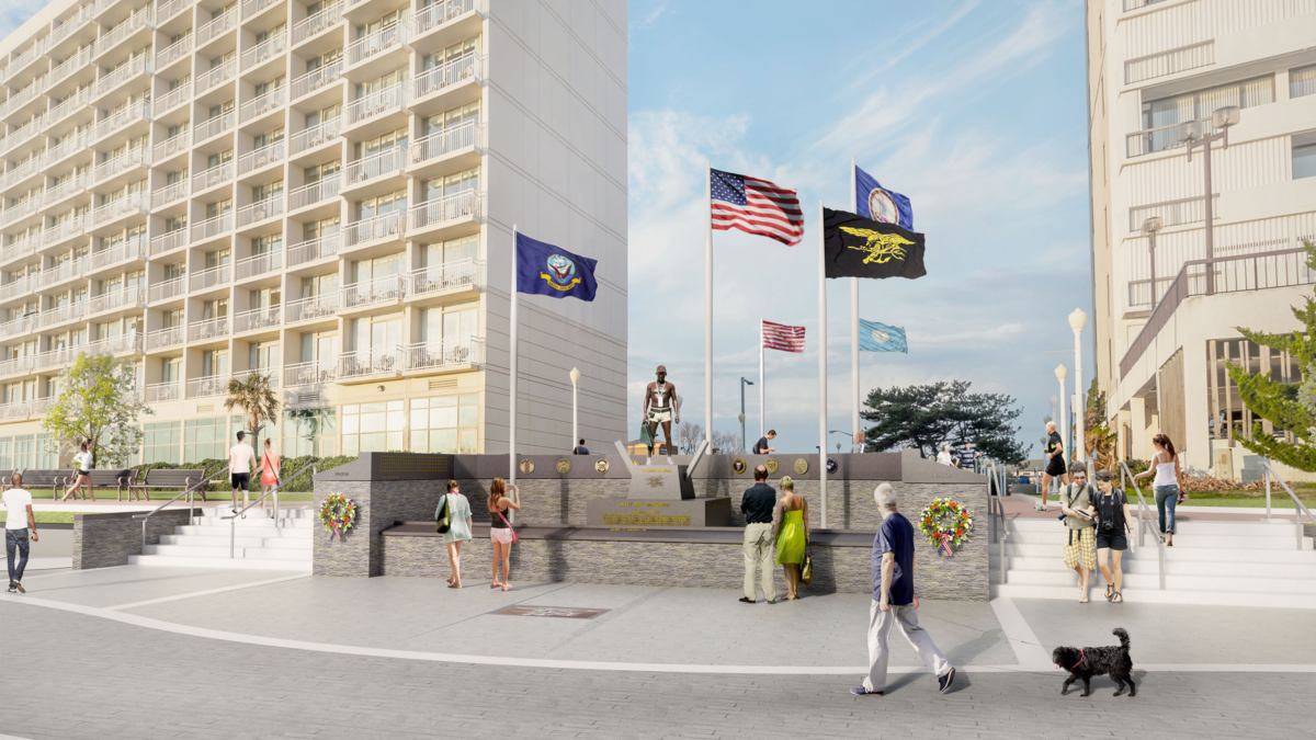 Rendering of Virginia Beach Navy SEALs monument