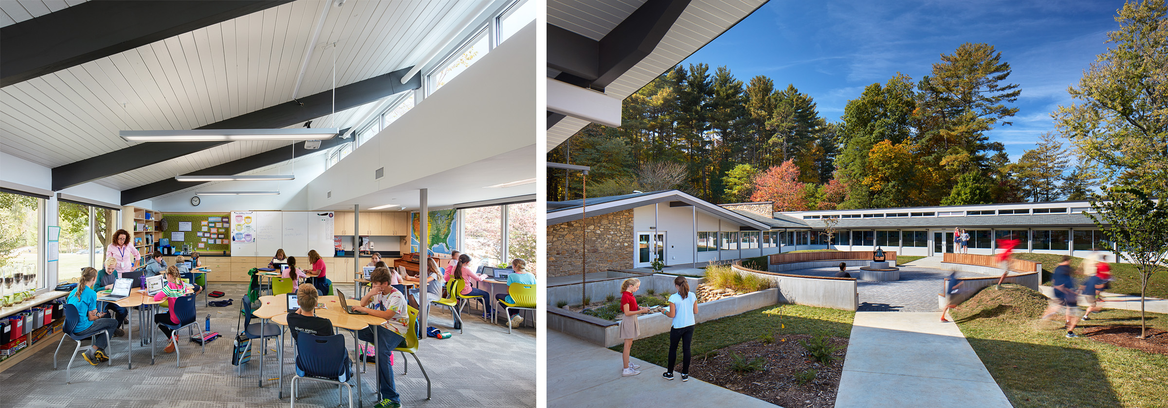 Carolina Day Lower School in Asheville, NC; Architect: Clark Nexsen; Photos: Mark Herboth Photography