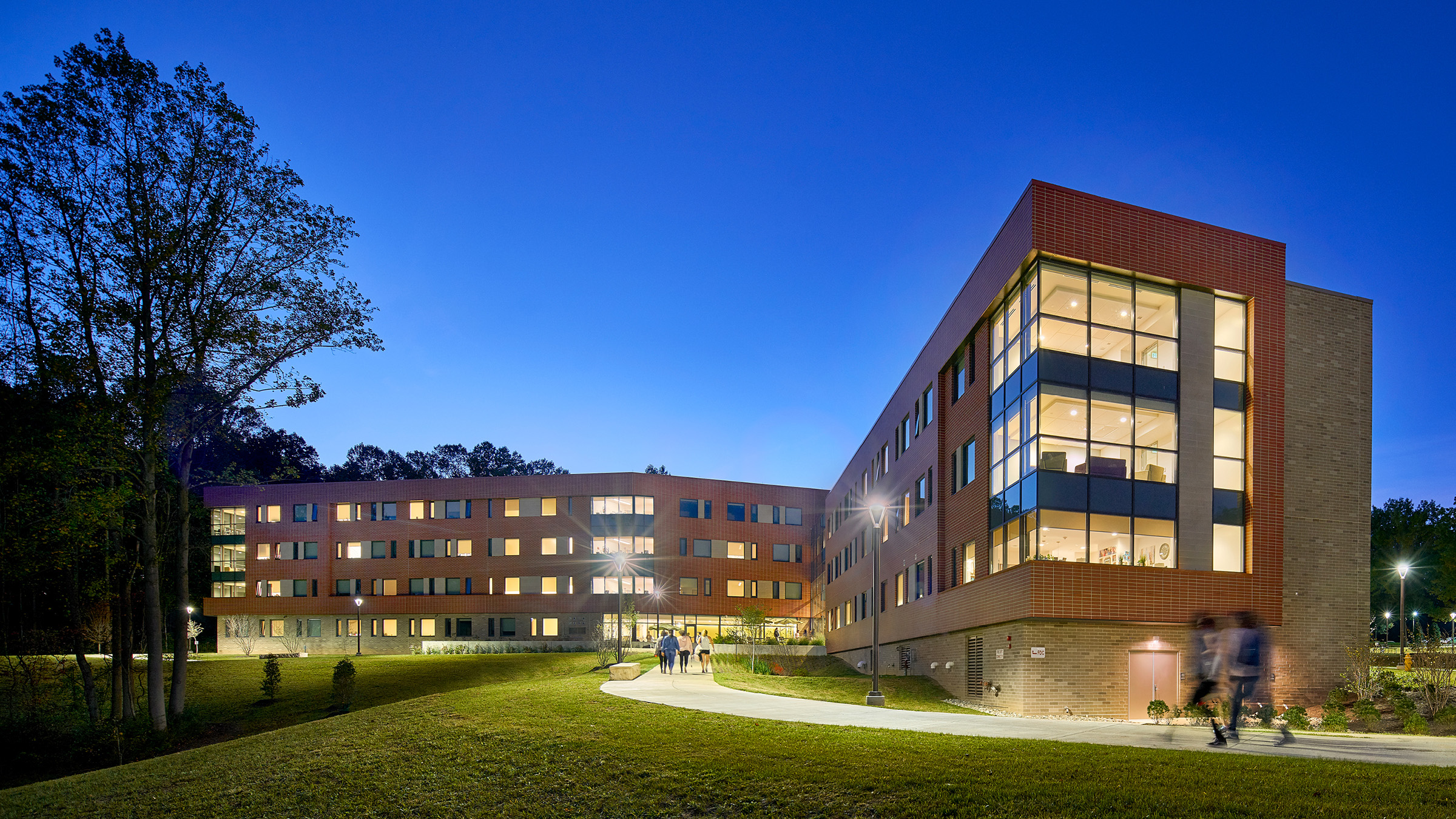 Orchard Residence Hall at Penn State Brandwine campus in Media, PA; Design Architect: Clark Nexsen; Associate Architect: Spiezle Architectural Group