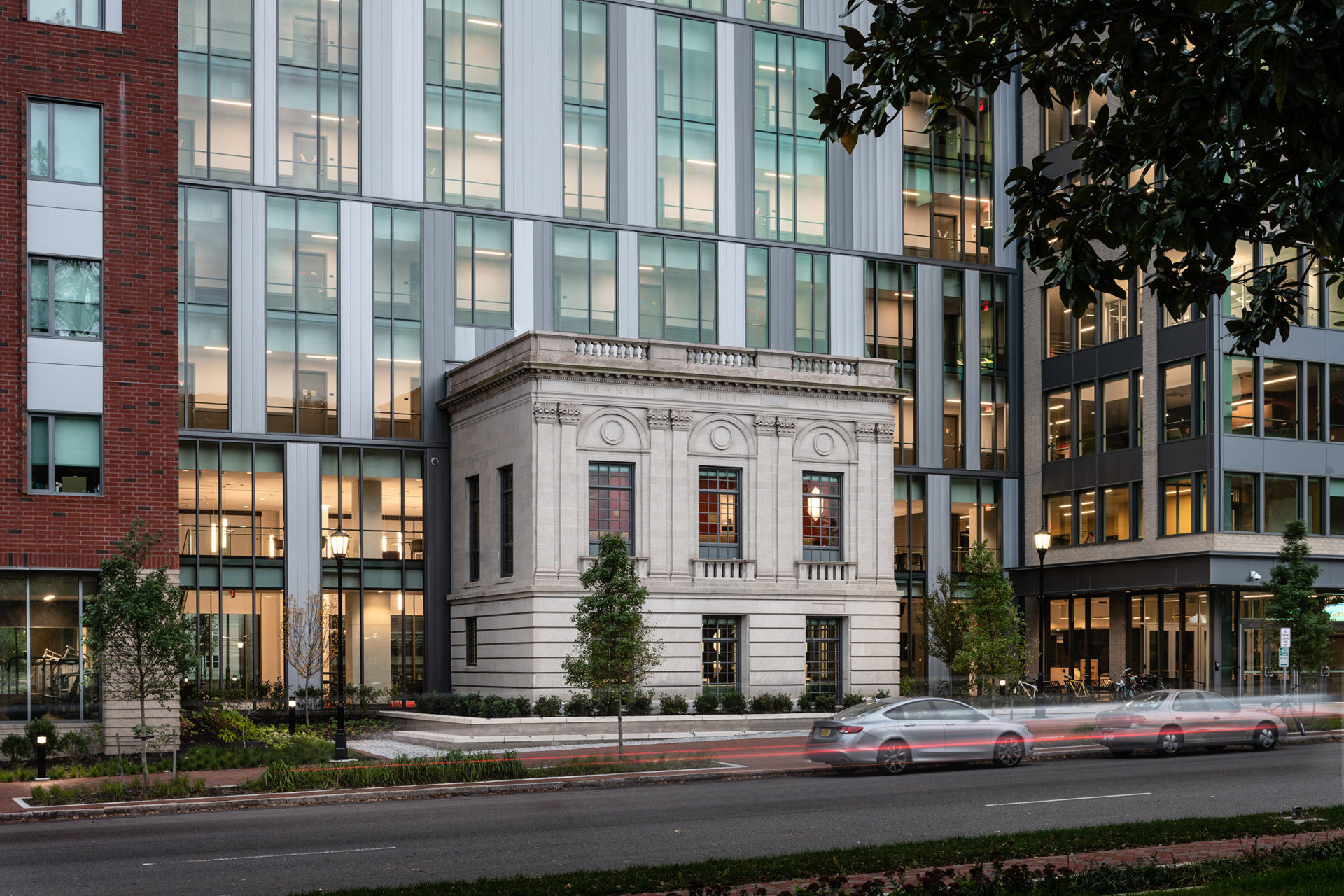 Gladding Residence Center at Virginia Commonwealth University in Richmond, Virginia; Clark Nexsen served as Architect and Engineer of Record