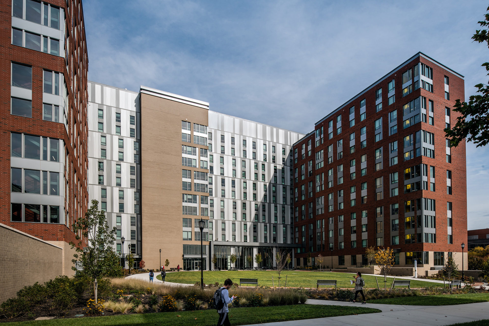 Gladding Residence Center at Virginia Commonwealth University in Richmond, Virginia; Clark Nexsen served as Architect and Engineer of Record