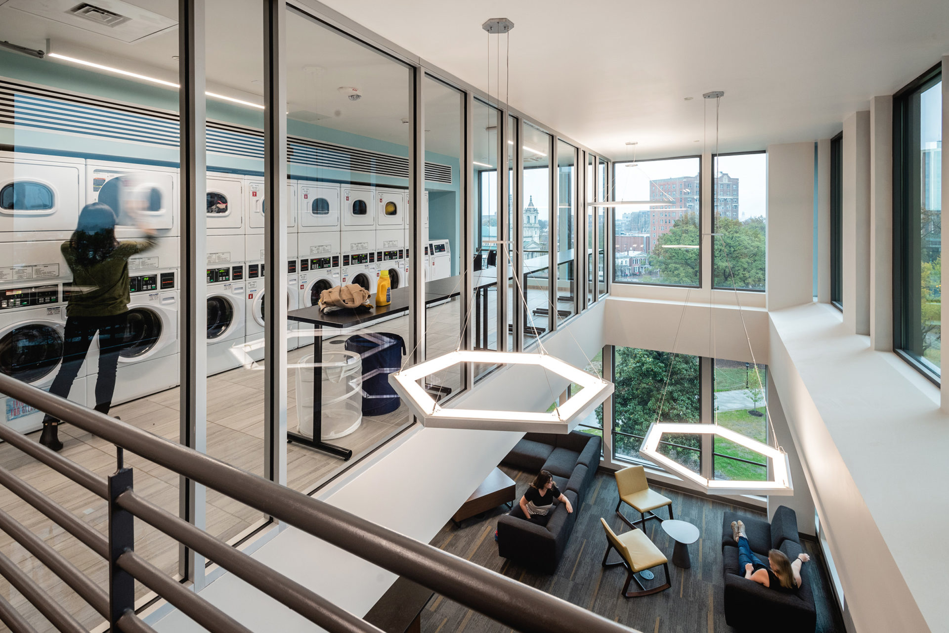 Gladding Residence Center at Virginia Commonwealth University in Richmond, Virginia; Clark Nexsen served as Architect and Engineer of Record
