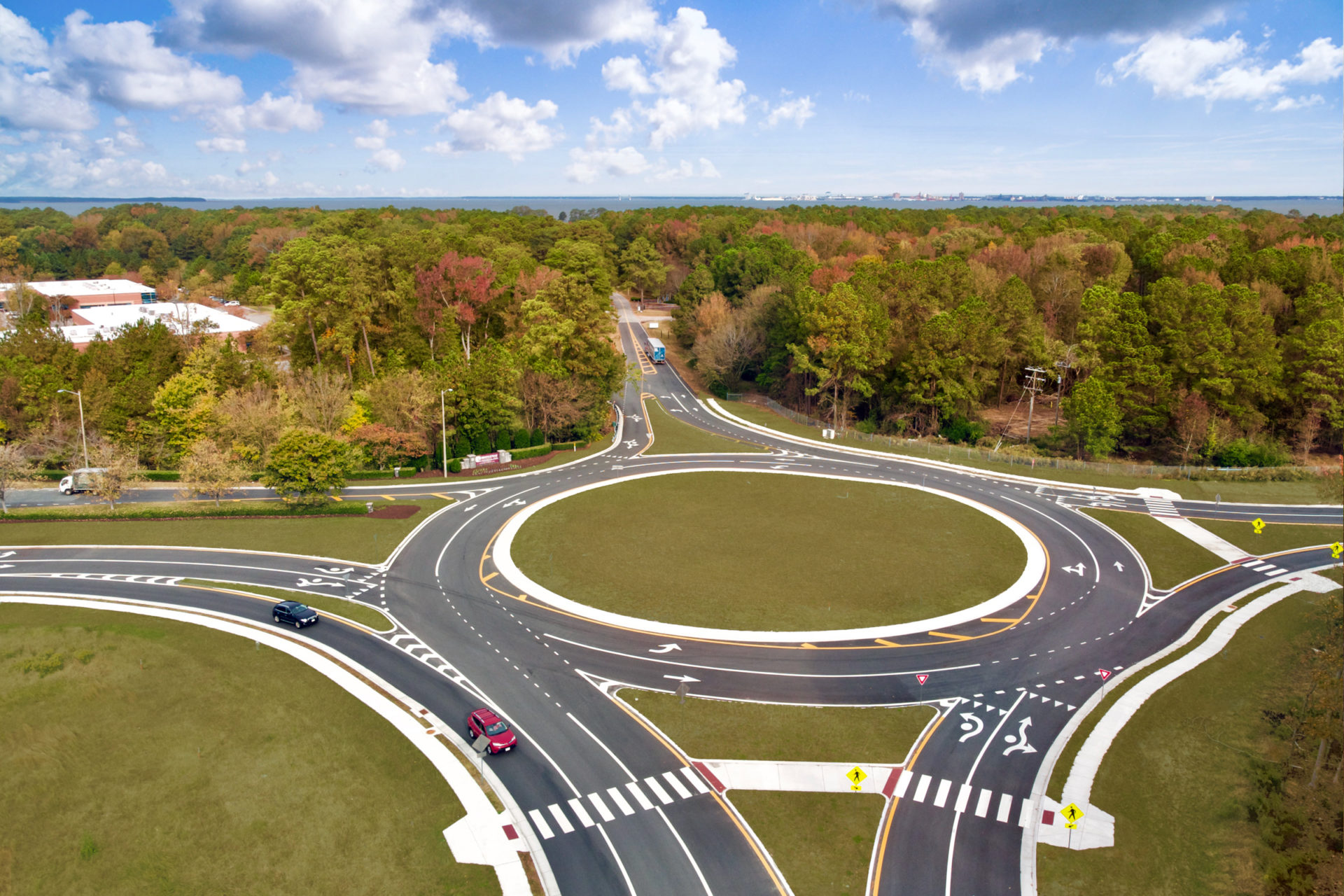 College Drive Roundabout in Suffolk, Virginia