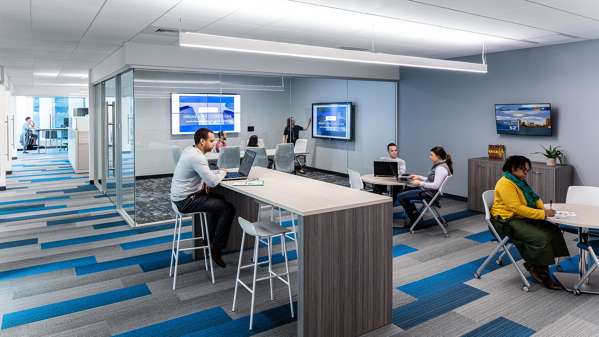 At Mythics, Inc. an innovation lab and adjacent collaboration zone is a physical embodiment of their cultural emphasis on great, outside-the-box thinking.