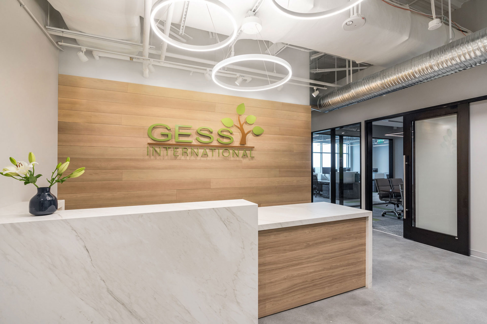 GESS International U.S. Corporate Headquarters in Raleigh, NC; Interior Design: Clark Nexsen