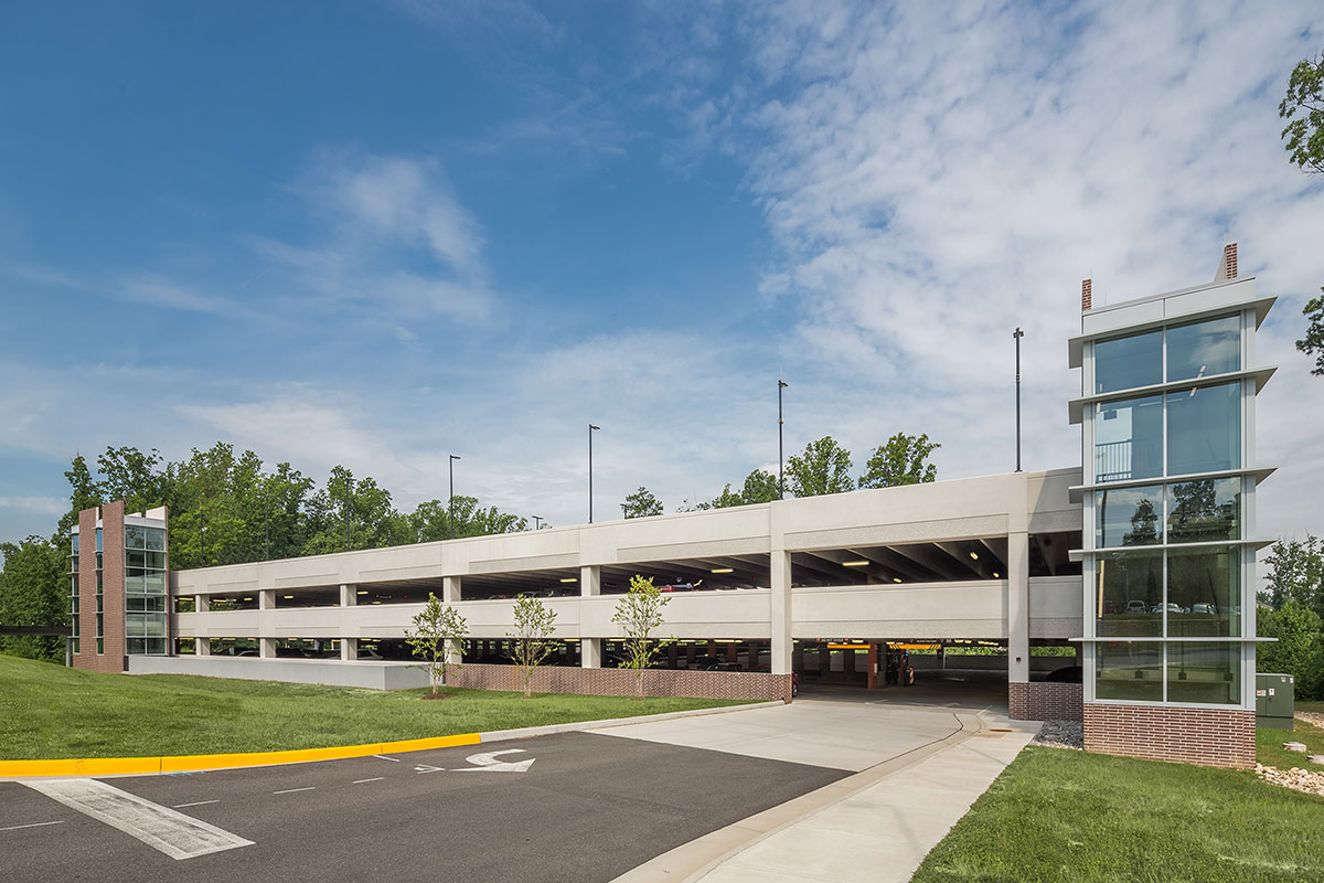 Parking Deck at John Tyler Community College in Midlothian, VA; Architect: Clark Nexsen