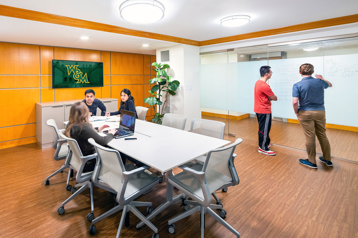 The ground floor commons area is a centerpiece in enhancing the student life experience, offering lounge spaces, casual seating, a kitchen, study area, and game room.