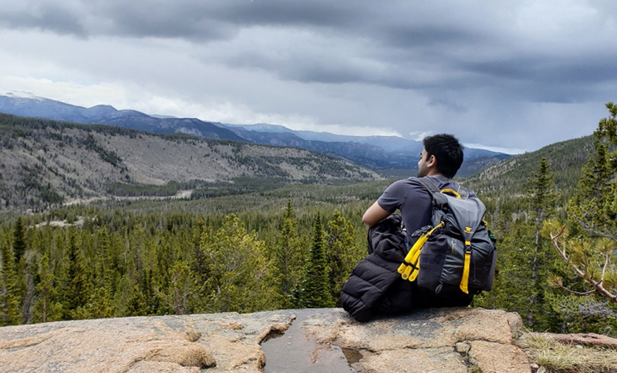 Aditya Revankar enjoying the view