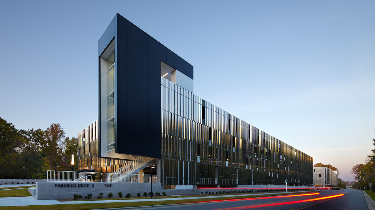 Parking Deck 2 at Wake Tech's Scott Northern Campus; Architect: Clark Nexsen