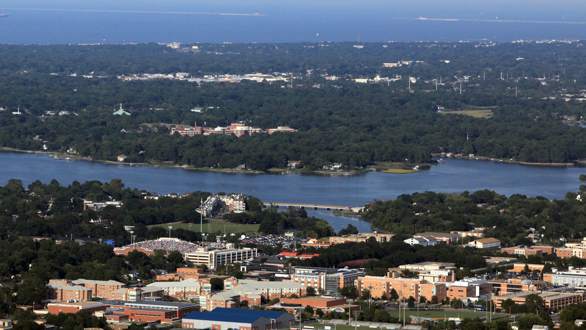 Aerial view of Old Dominion University