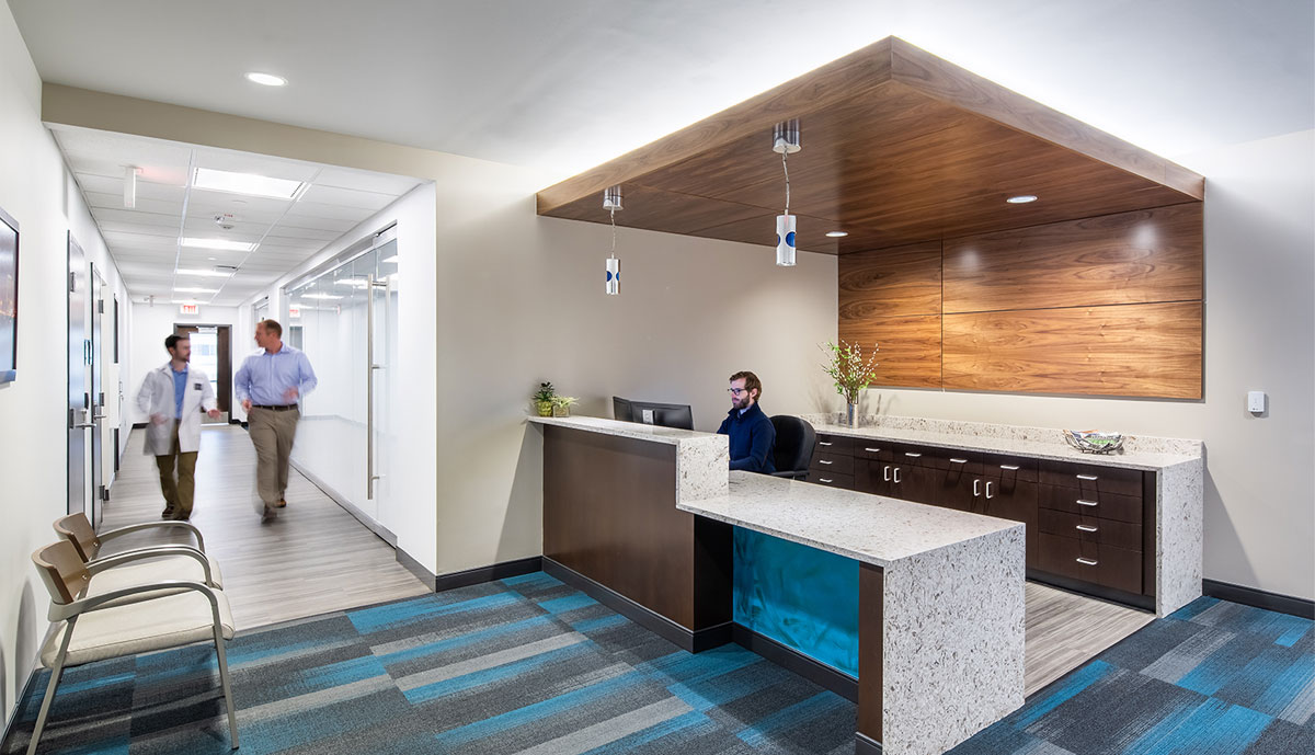 HoHofheimer Hall at Eastern Virginia Medical School in Norfolk, VA; Interior Design: Clark Nexsen