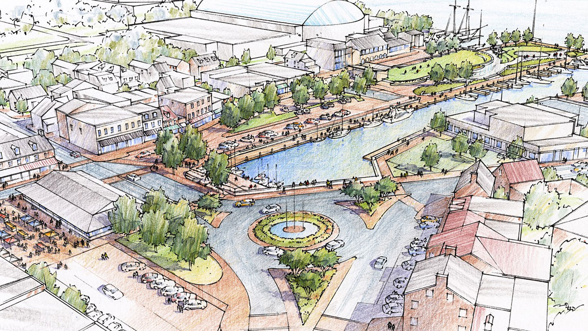 Annapolis City Dock rendering by Clark Nexsen