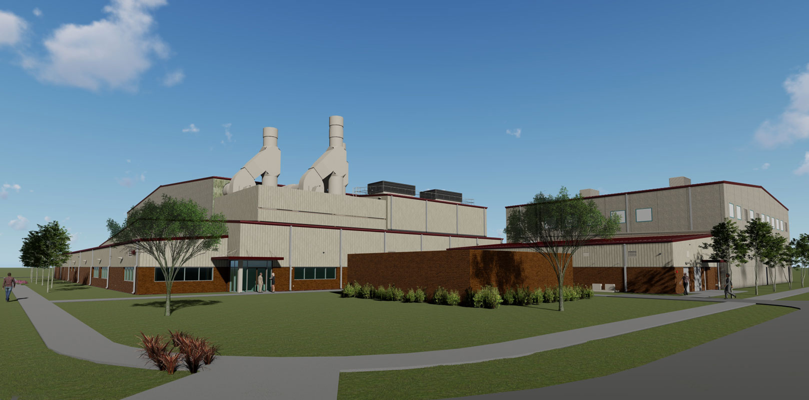 P-1035 Corrosion Control and Paint Facility at Naval Station Norfolk; rendering © Clark Nexsen