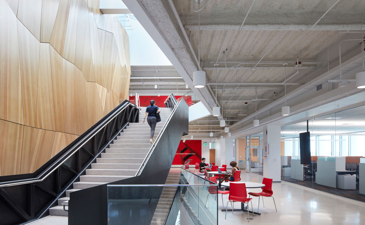 Daylighting at NC State's Fitts-Woolard Hall; Architect & Engineer: Clark Nexsen 