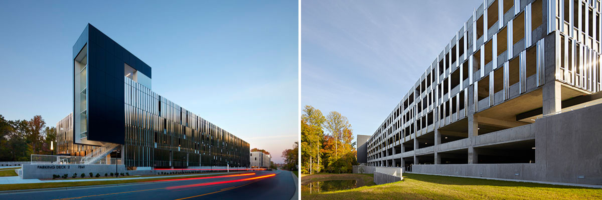 Parking Deck 2 at Wake Tech: Architect: Clark Nexsen